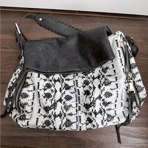 Aimee Kestenberg Black and White Hobo Bag